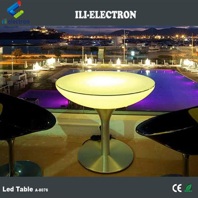 Plastik LED Parlak Kokteyl Masaları 106cm Yüksek Top Parti Etkinlikleri İçin