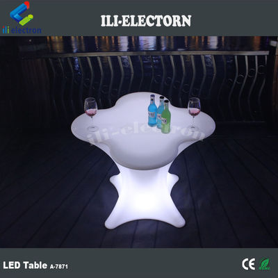 Çiçek şeklinde aydınlatılmış masa led bar mobilyaları