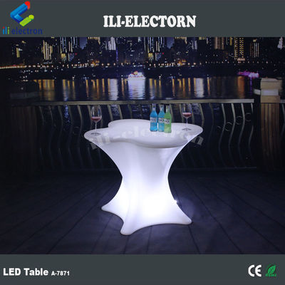 Çiçek şeklinde aydınlatılmış masa led bar mobilyaları