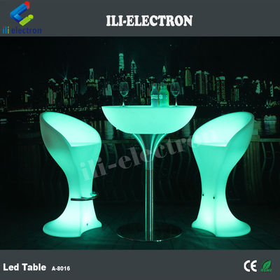 Parlak gece kulübü mobilyaları aydınlatılmış led bar masası