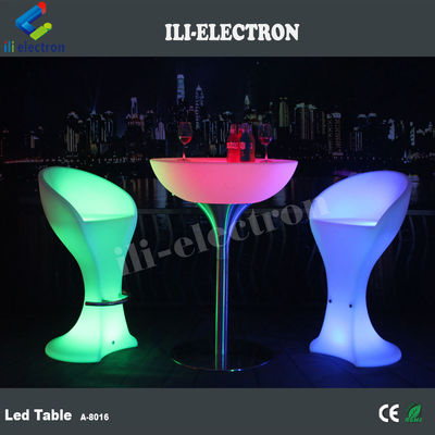 Parlak gece kulübü mobilyaları aydınlatılmış led bar masası
