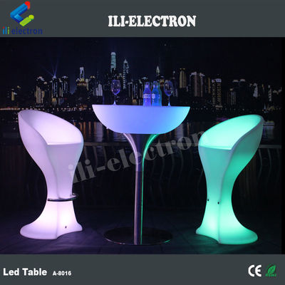 Parlak gece kulübü mobilyaları aydınlatılmış led bar masası