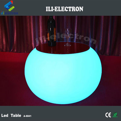 Şarj edilebilir lityum pilli modern ticari LED aydınlatılmış kokteyl masası