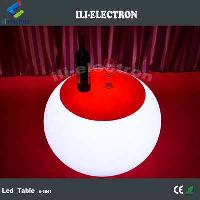 Şarj edilebilir lityum pilli modern ticari LED aydınlatılmış kokteyl masası
