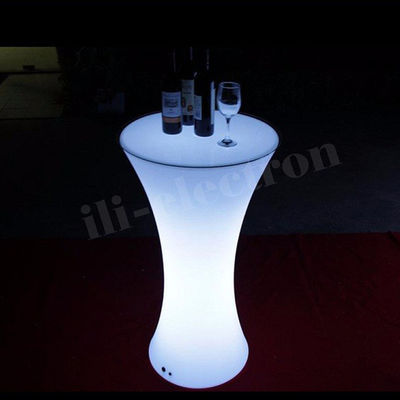 Işıklandırılmış led plastik ışık mobilya seti kokteyl masası