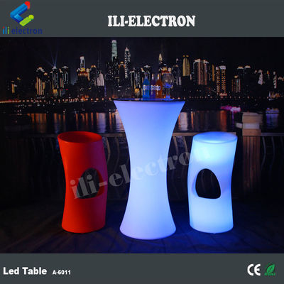 Işıklandırılmış led plastik ışık mobilya seti kokteyl masası