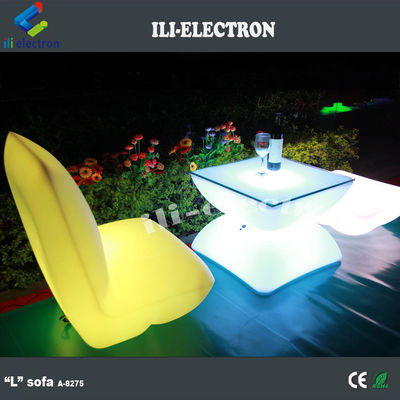 lüks plastik led L şeklinde kanepe sandalyesi