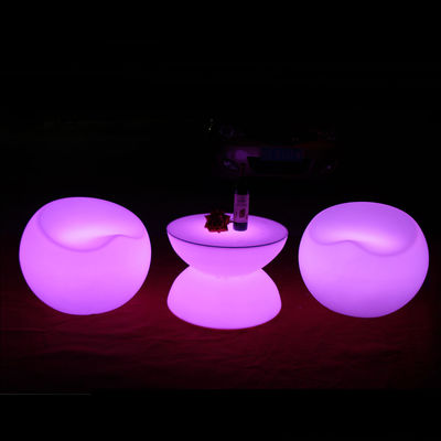 PE plastik RGB uzaktan kumanda led masa ve sandalye