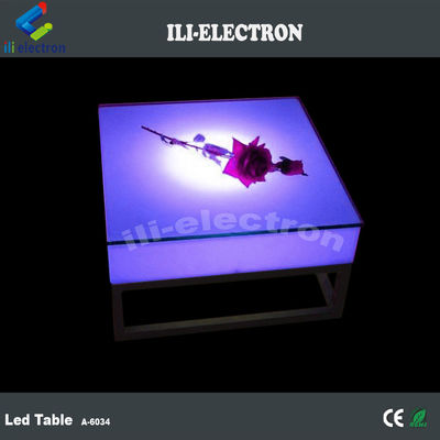 Metal raflı taşınabilir kare plastik LED ışık masası