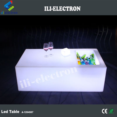 Tek kablosuz PE plastik led bar masası buz kovası/soğutucu tankı ile