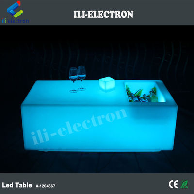 Tek kablosuz PE plastik led bar masası buz kovası/soğutucu tankı ile