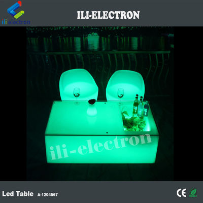 Tek kablosuz PE plastik led bar masası buz kovası/soğutucu tankı ile