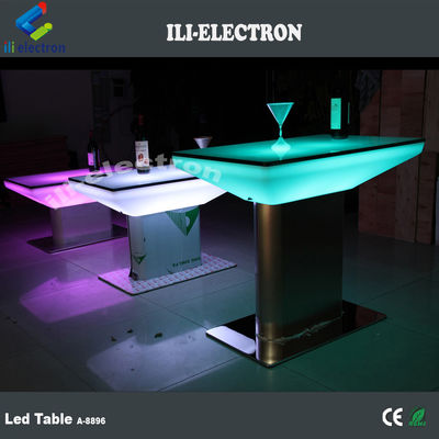 Bar mobilyaları şarj edilebilir LED aydınlatılmış bar masaları