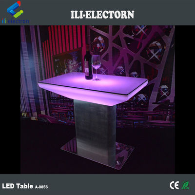 Bar mobilyaları şarj edilebilir LED aydınlatılmış bar masaları
