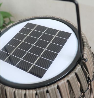 Taşınabilir Rattan Bahçe Güneş Işıkları IP65 Dışarıya Suya Dayanıklı
