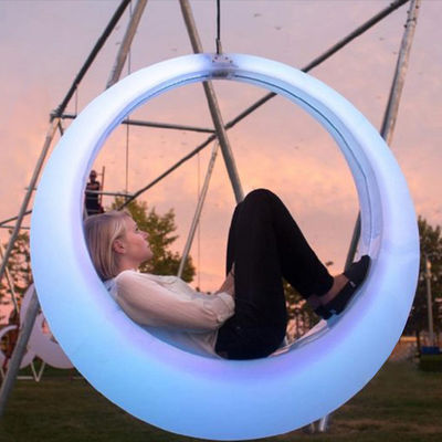 Etkinlik Dekoru Parlak Plastik Led Patio Swing Light Dış Mobilya