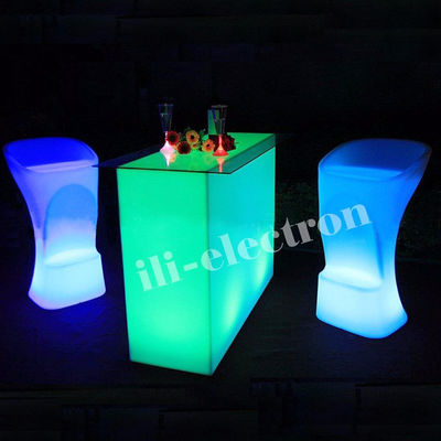 Işıklı Işıklı Kokteyl Masaları, LED Işıklı Masalar Gece Kulübü Lounge için