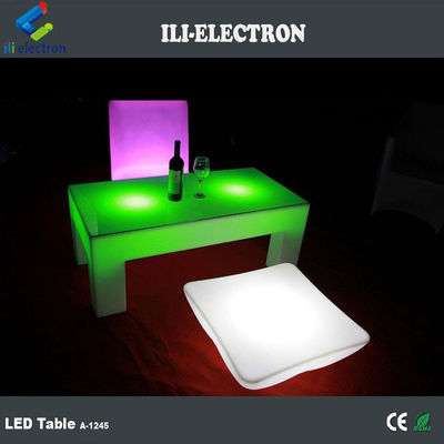 4 Bacaklı LED Işık Kokteyl Masası, 16 Renk Değişen LED Parlaklık Masası Uzaktan Kumanda