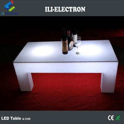 4 Bacaklı LED Işık Kokteyl Masası, 16 Renk Değişen LED Parlaklık Masası Uzaktan Kumanda
