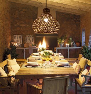 Wabi-Sabi Rattan Şamdanı Sanat lambaları Bahçe için el dokuma Rattan Latern