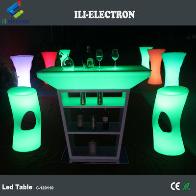 PE Plastik LED Kokteyl Masası Strobe Işıklandırma Modları ve Şarj edilebilir Lityum Pille Güçlendirilmiş