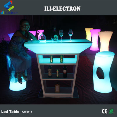 PE Plastik LED Kokteyl Masası Strobe Işıklandırma Modları ve Şarj edilebilir Lityum Pille Güçlendirilmiş