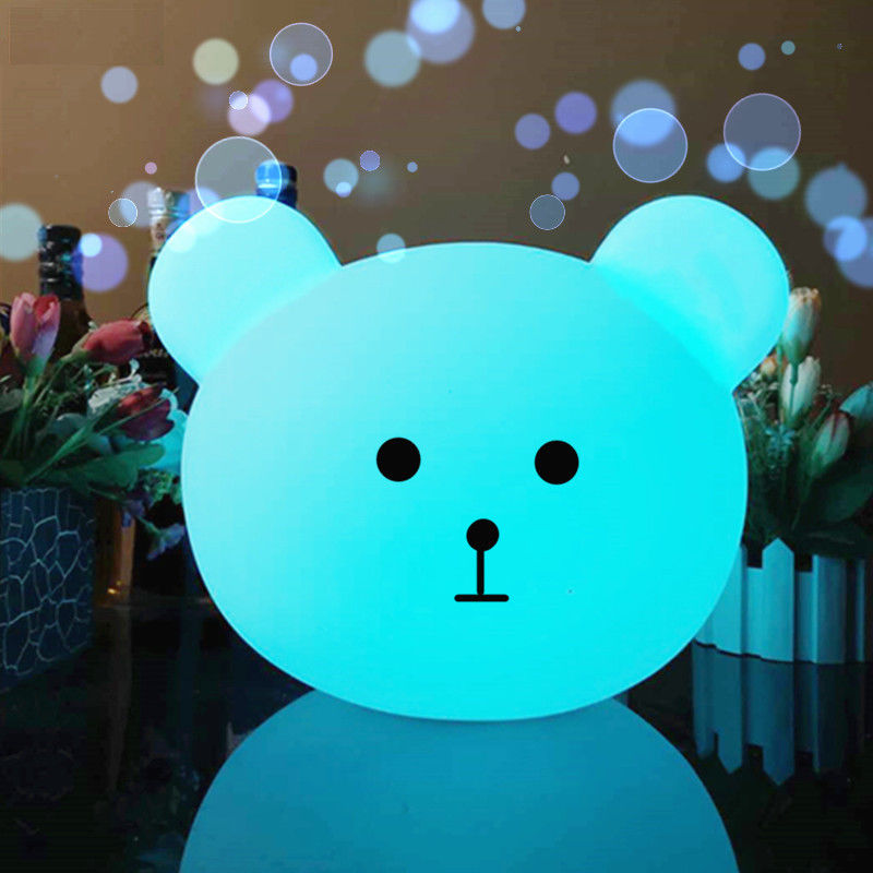 Mini Tatlı Ayı Çocuk Bebek İç Dekoratif Taşınabilir LED Gece Işığı Lamba