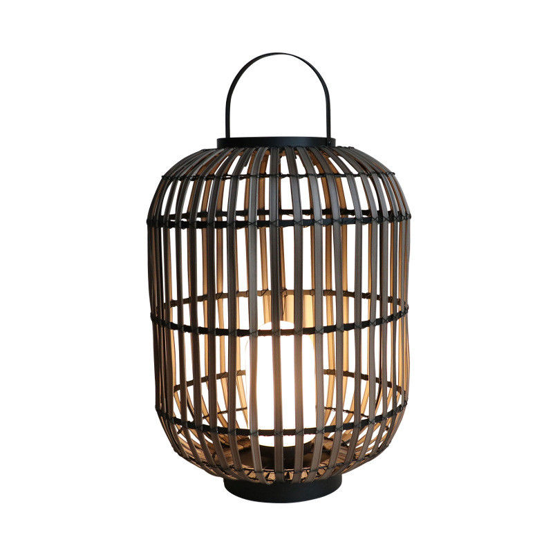 Dekoratif Rattan Dışarı Fener, Dokumalı Rattan Lamba Atmosfer için 3500K