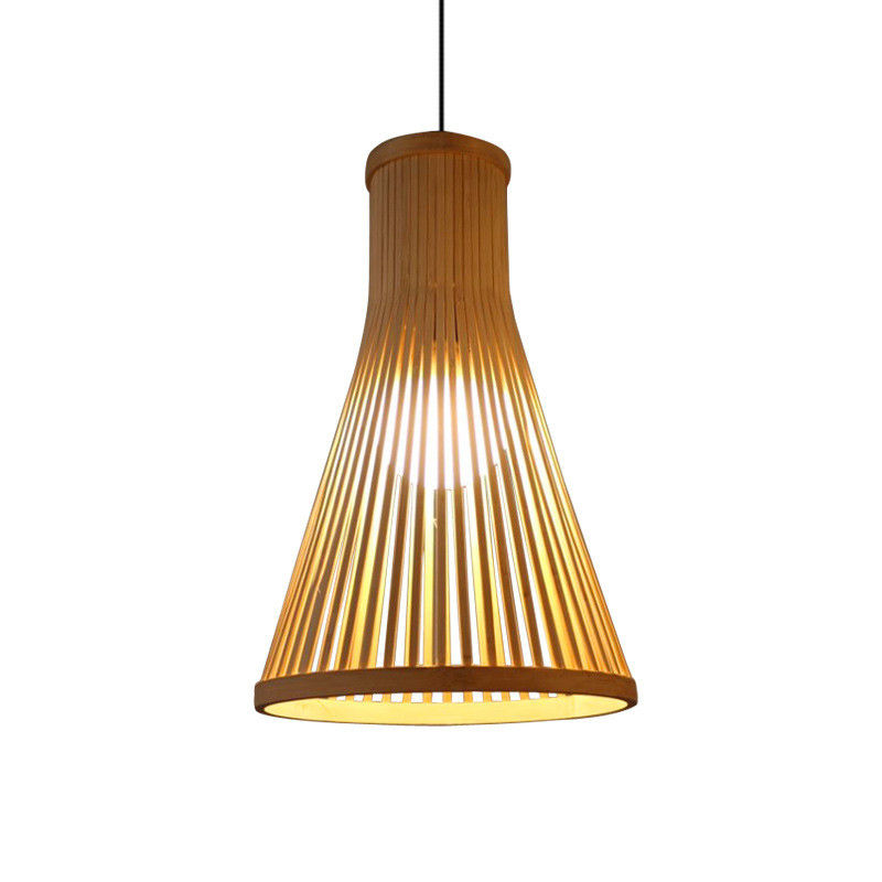 Özel Rattan Pendant Light, Nordic Woven Bambu Lamp İçerideki Işıklandırma için