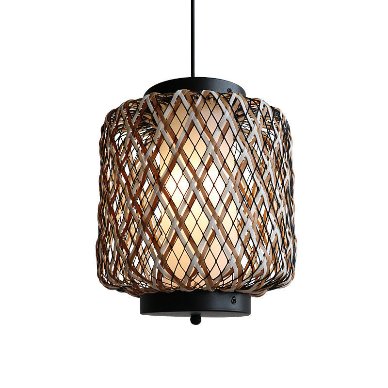 Dekoratif Rattan Kolye Işığı, Küçük Dışarı Rattan Çandelier Suya dayanıklı