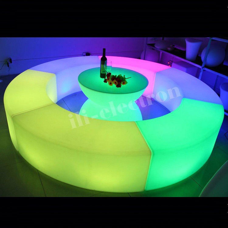 Renk Değişen LED Parlama Mobilya, Şarj edilebilir LED Lounge Sandalye OEM