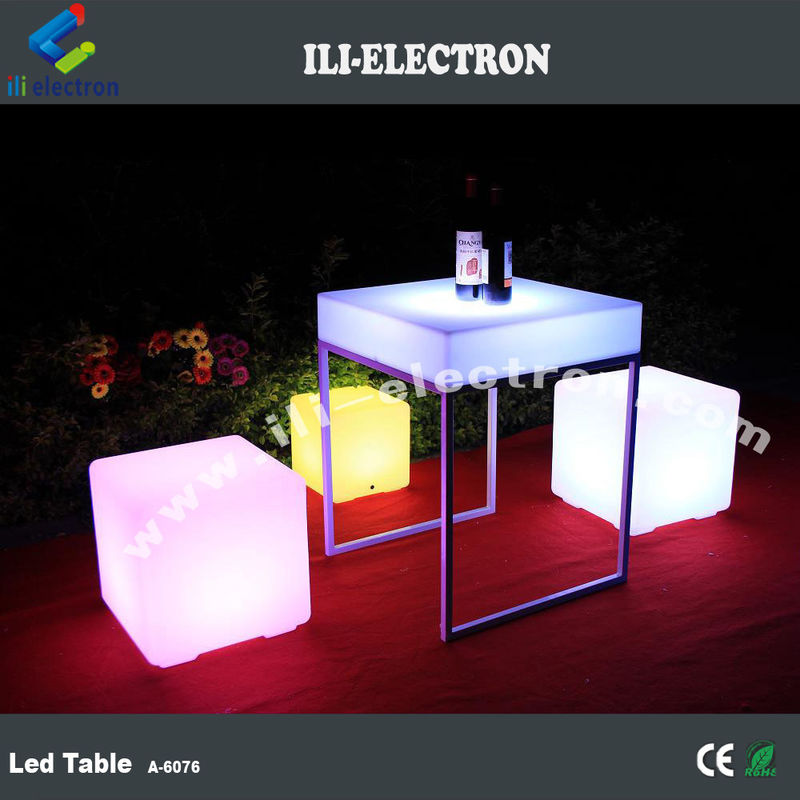 RGB renkli modern tasarım gece kulübü için aydınlatılmış led masa