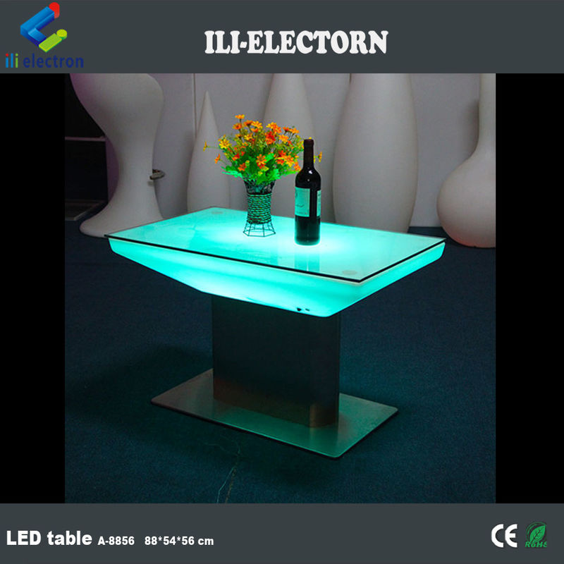 renkli LED bar mobilyaları parlak masa aydınlatma kahve masası